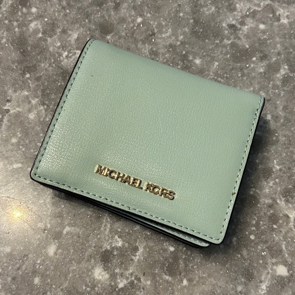 Michael Kors Mint Leather Wallet